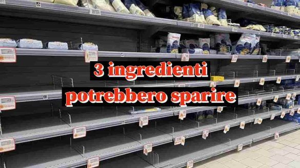 Tre ingredienti potrebbero sparire