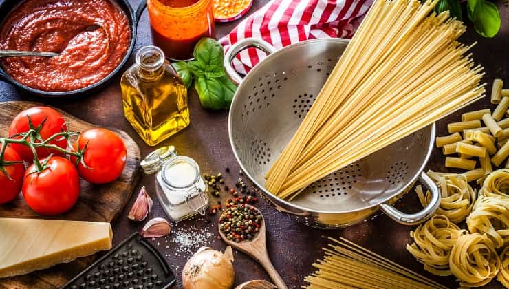 Ingredienti per cucinare la pasta