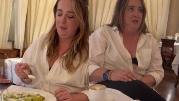 Ragazza in un ristorante