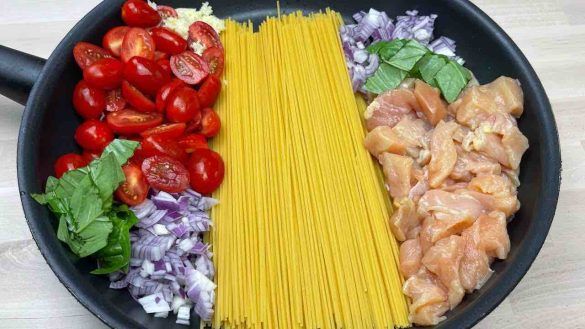 Ricetta pollo e spaghetti