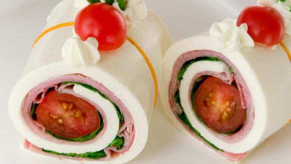 rotolo di mozzarella ripieno