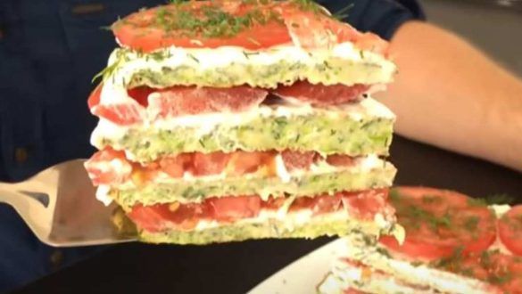 Torta salata a tre strati