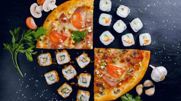 Pizza sushi