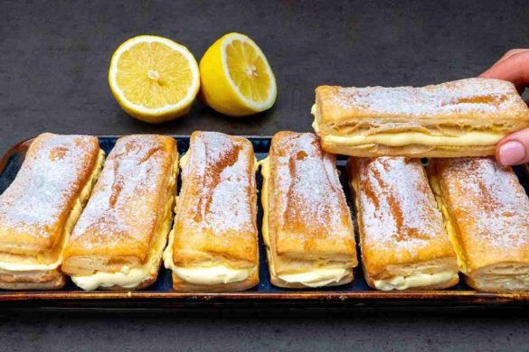 Delizioso dessert di pasta sfoglia