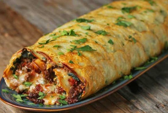 Rotolo ripieno al forno