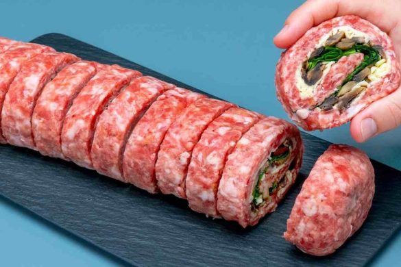 Polpettone di carne macinata e spinaci