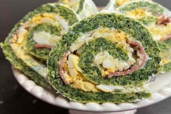 Rotolo di spianci con crema di formaggio