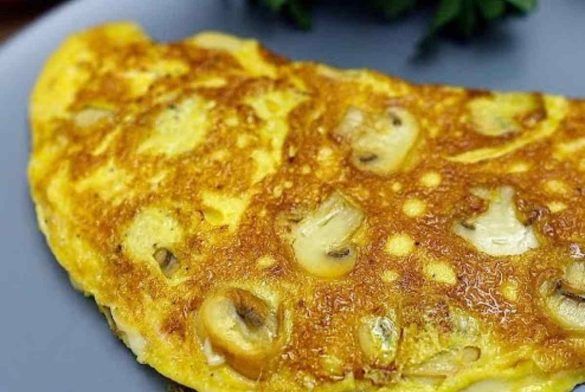 Frittata con funghi e formaggio