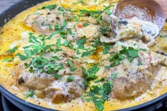 Gustose cosce di pollo in padella