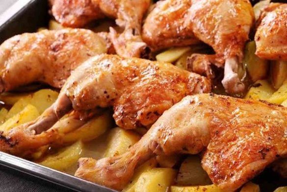 Pollo al forno con patate