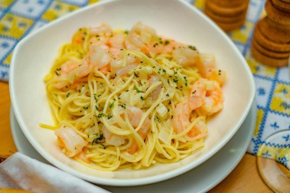 Spaghetti gamberi e limelon