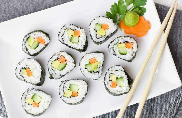 Sushi e bacchette