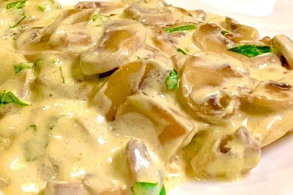 Petto di pollo alla crema di funghi