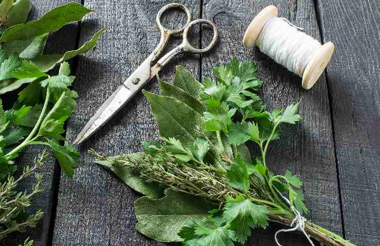 Preparazione bouquet garni