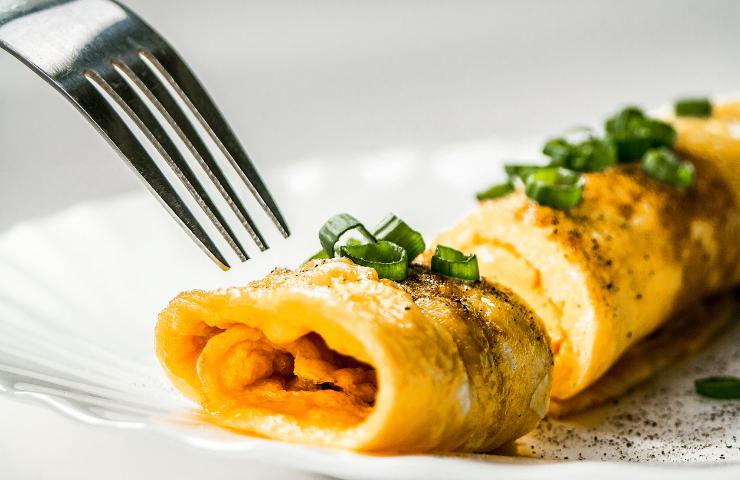 Rotolo di frittata di albumi