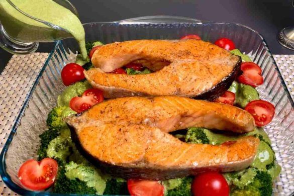 Salmone con broccoli