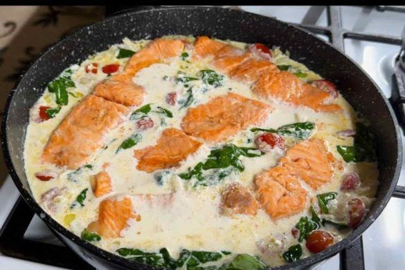 Salmone in salsa cremosa