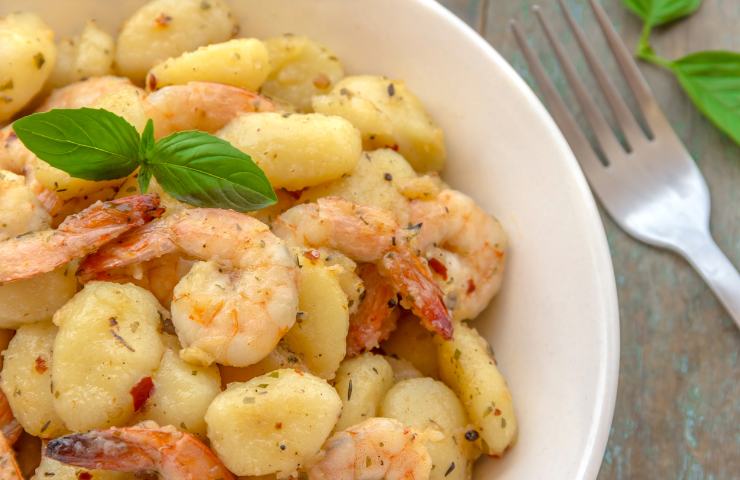 Gnocchi ai gamberi ricetta