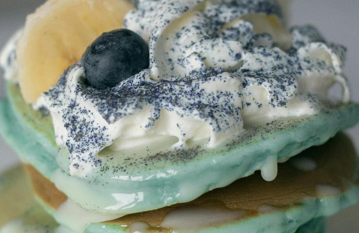 Pancake mirtilli e spirulina