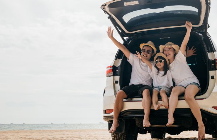 Viaggiare in auto con famiglia