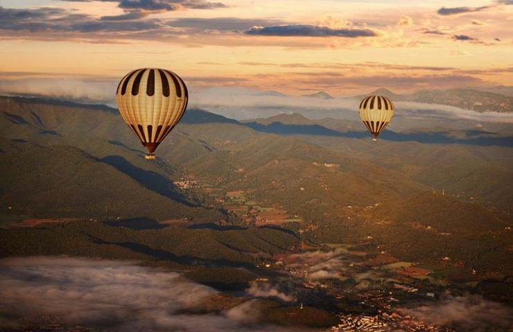 Vista aerea sopra la Valle Fluvia, Spagna