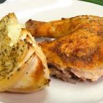 Appetitoso pollo arrosto con cavolo