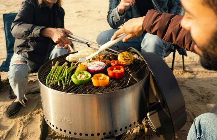 Barbecue vegano in spiaggia