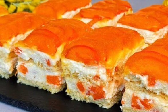 Cremosa torta alle albicocche