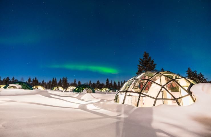 Igloo di vetro in Finlandia